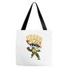 vegan pizza power Tote Bags