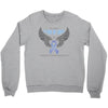 my hero is now my angel stomach cancer awareness Crewneck Sweatshirt