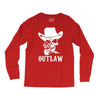 outlaw cow boy motor bike Long Sleeve Shirts