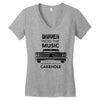 driver picks the music passenger shuts his cakehole Women's V-Neck T-Shirt
