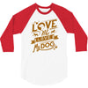 me love my dog 3/4 Sleeve Shirt