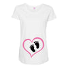 Baby Girl with Heart Any Name Customized Maternity Scoop Neck T-shirt