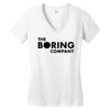 the boring company black logo Women's V-Neck T-Shirt