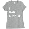 i want summer Ladies Fitted T-Shirt