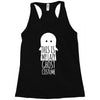 this is my lazy ghost costume Racerback Tank