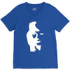 sax player lady face optical illusion V-Neck Tee