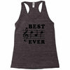 Best Dad Ever Funny Music Note Racerback Tank