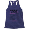 August Girl Facts Leo Racerback Tank