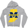indiana for michigan Zipper Hoodie