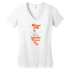 Sleeps With Labrador Retriever Women's V-Neck T-Shirt