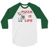 pizza is love pizza is life 3/4 Sleeve Shirt