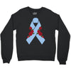stomach cancer ribbon and rose Crewneck Sweatshirt