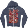 rood en wit Zipper Hoodie