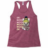 ski mood french bulldog Racerback Tank