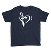 music heart rock baseball jersey Youth Tee