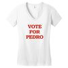 vote for pedro ringer t shirt napoleon dynamite ninja skills Women's V-Neck T-Shirt