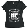 vintage made in 1957 perfectly aged a living legend Women's Triblend Scoop T-shirt