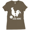 cock rides funny Ladies Fitted T-Shirt