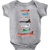 angry planes Baby Bodysuit