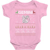 gemini christmas ugly sweater Baby Onesie