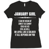 Super January Girl Ladies Fitted T-Shirt