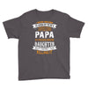 Super Cool Papa Of A Freaking Awesome Daughter Youth Tee