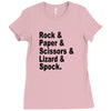 rock paper scissors lizard spock big bang theory geek nerd gift t shir Ladies Fitted T-Shirt