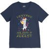UNICORNS ARE BORN IN AUGUST V-Neck Tee