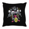 skull biker Throw Pillow
