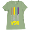 Lightsaber Rainbow - Love Is Love Ladies Fitted T-Shirt