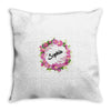 Floral Baby Name Throw Pillow