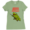 hippity hoppity get off my property Ladies Fitted T-Shirt