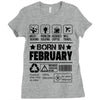 Born In February Ladies Fitted T-Shirt