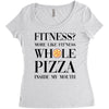 fitness  more like fitness whole pizza inside my mouth Women's Triblend Scoop T-shirt