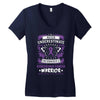 Never Underestimate The Strength Of A Gynecologic Cancer Warrior Women's V-Neck T-Shirt