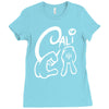 california love cali finger sign Ladies Fitted T-Shirt