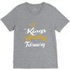 kings are born in february V-Neck Tee