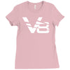 v8 motor sport sound drag race tuning hotrod route 66 turbo big Ladies Fitted T-Shirt