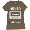 retro and vintage cassette humor Ladies Fitted T-Shirt