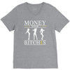 money over bitches graphic V-Neck Tee