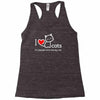 i love cats it's people who annoy me Racerback Tank