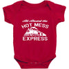 all aboard hot mess express train Baby Bodysuit