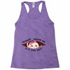 hello excuse me is it july yet asian girl black print Racerback Tank