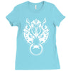 fenrir wolf motif Ladies Fitted T-Shirt