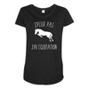 j'peux pas j'ai &eacute;quitation blc Maternity Scoop Neck T-shirt