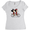 biking down main street Women's Triblend Scoop T-shirt
