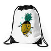 pineapple skateboarding Drawstring Bags