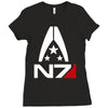 mass effect  alliance n7 logo Ladies Fitted T-Shirt