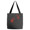 bloody hand print funny zombie kill undead blood horror killer Tote Bags