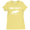 ugly moose funny animal present tee new Ladies Fitted T-Shirt
